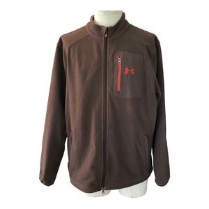 UNDER ARMOUR BROWN MEN’S ZIP FRONT JACKET SIZE LARGE